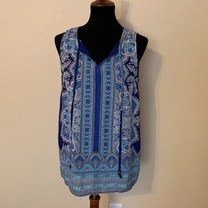 NWOT Blue Paisley Pattered Tank